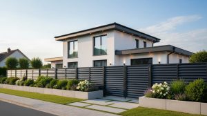 Lamellenzaun aus Metall