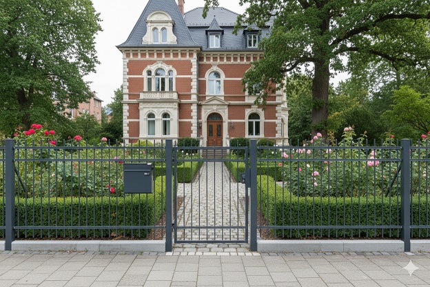 Der Schmiedezaun-Krakau ist ideal für historische Anwesen wie Stadtvillen.