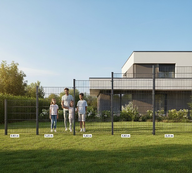 Stabmattenzaun-hoehen