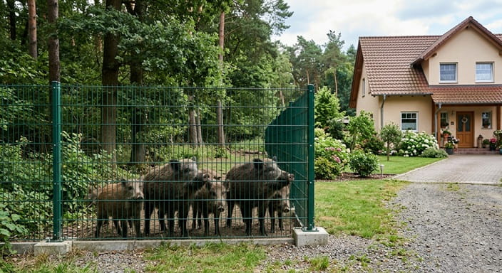 Zaun gegen Wildschweine